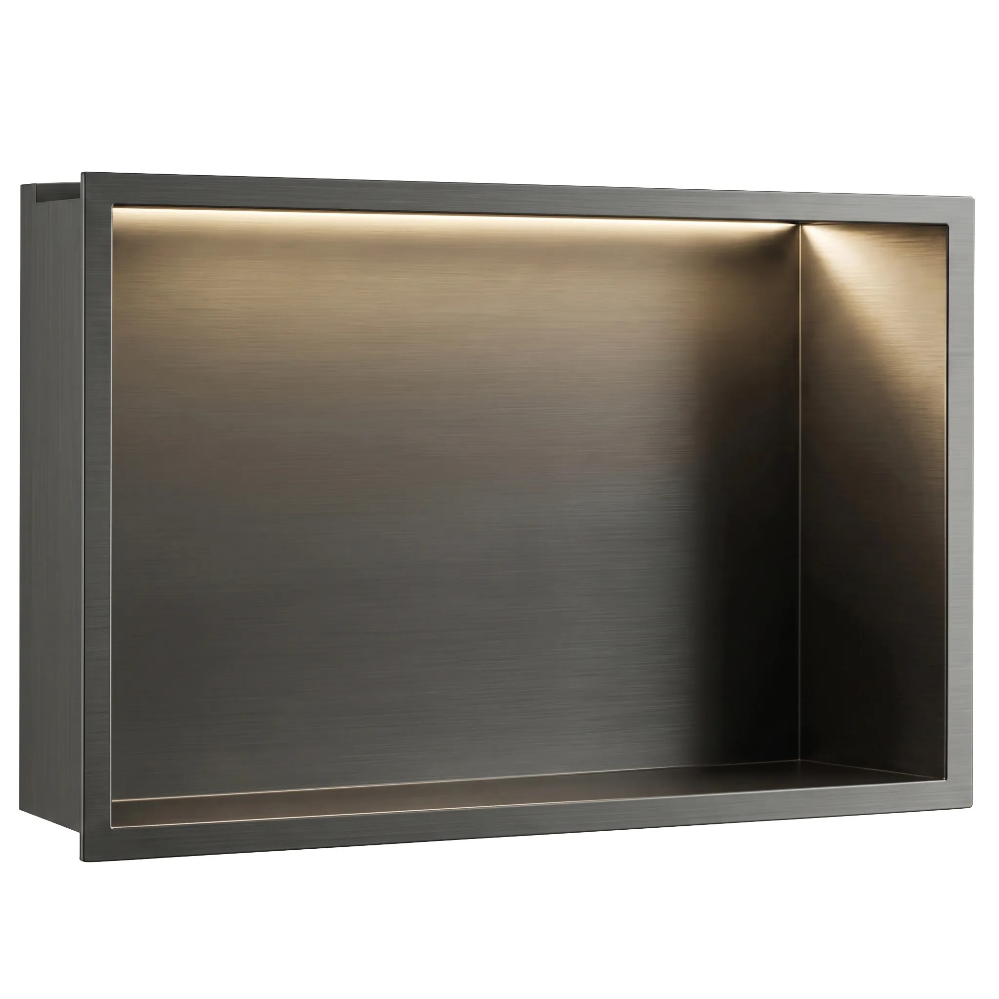 REA upotettava kylpyhuonehylly LED 30x45 , Titaani, 10x48x33cm