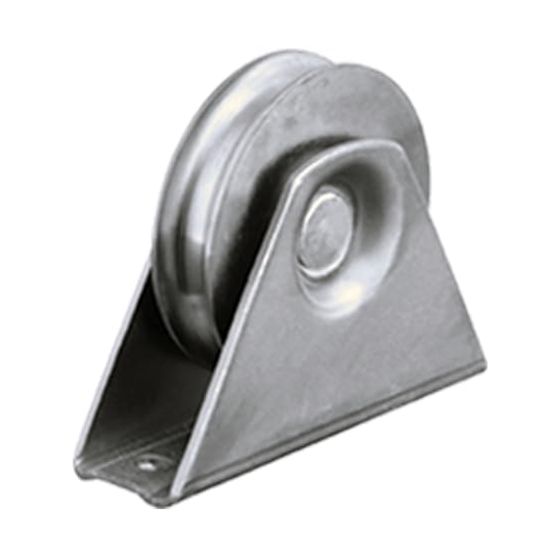 100mm pyöreä urapyörä 20.5mm uralla kiinteässä kiinnikkeessä.