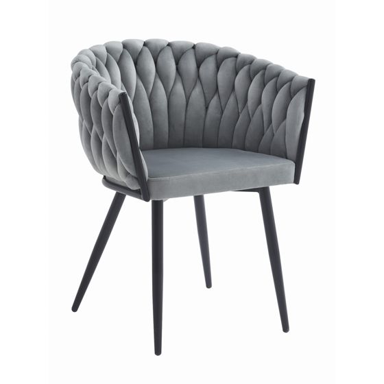 ORION-tuoli - vaaleanharmaa sametti x 1