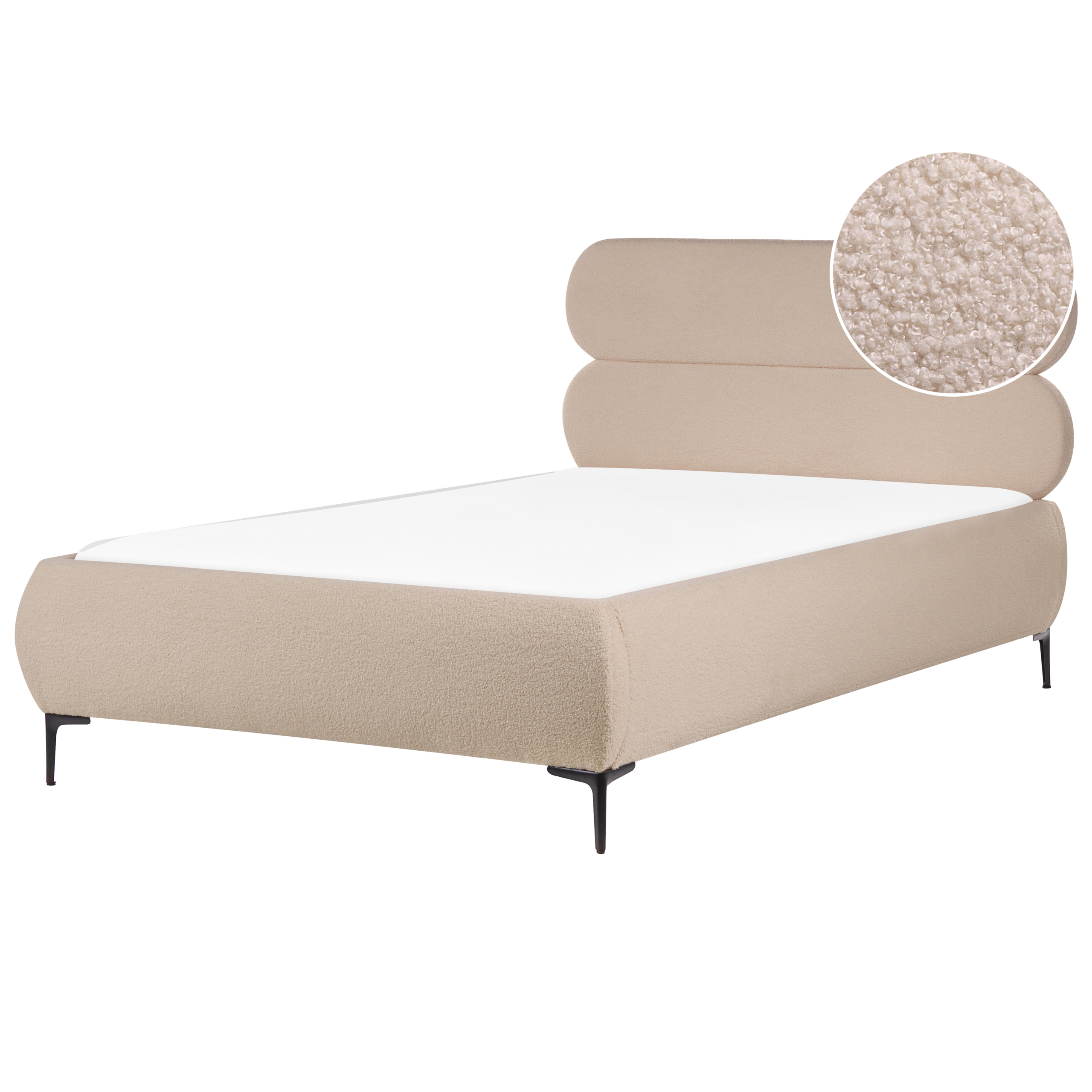 Sänky Buklee LESSAY 120 x 200 cm Ruskeanharmaa
