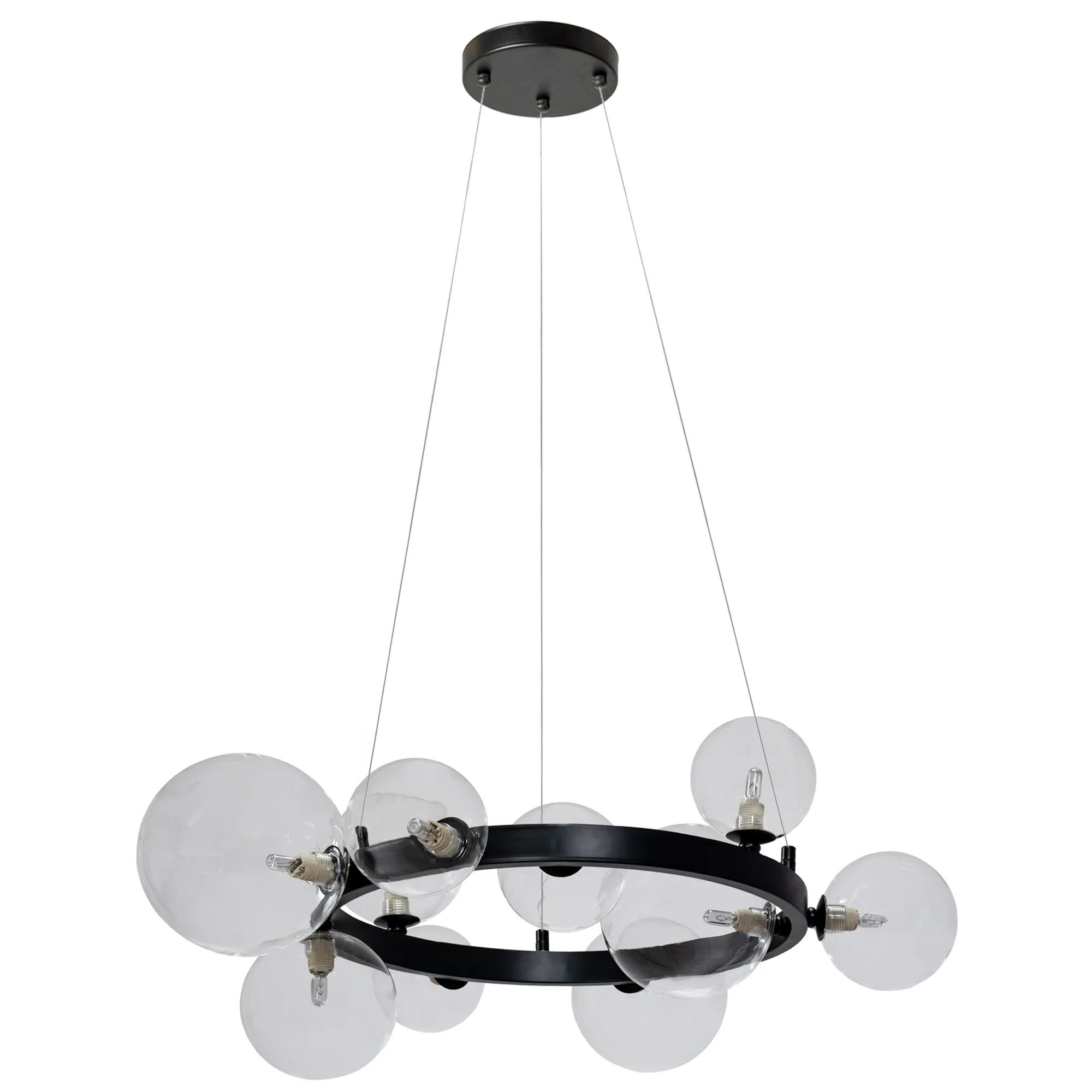 TOOLIGHT riippuva kattovalaisin APP1159-10CP musta, 150x52x150cm
