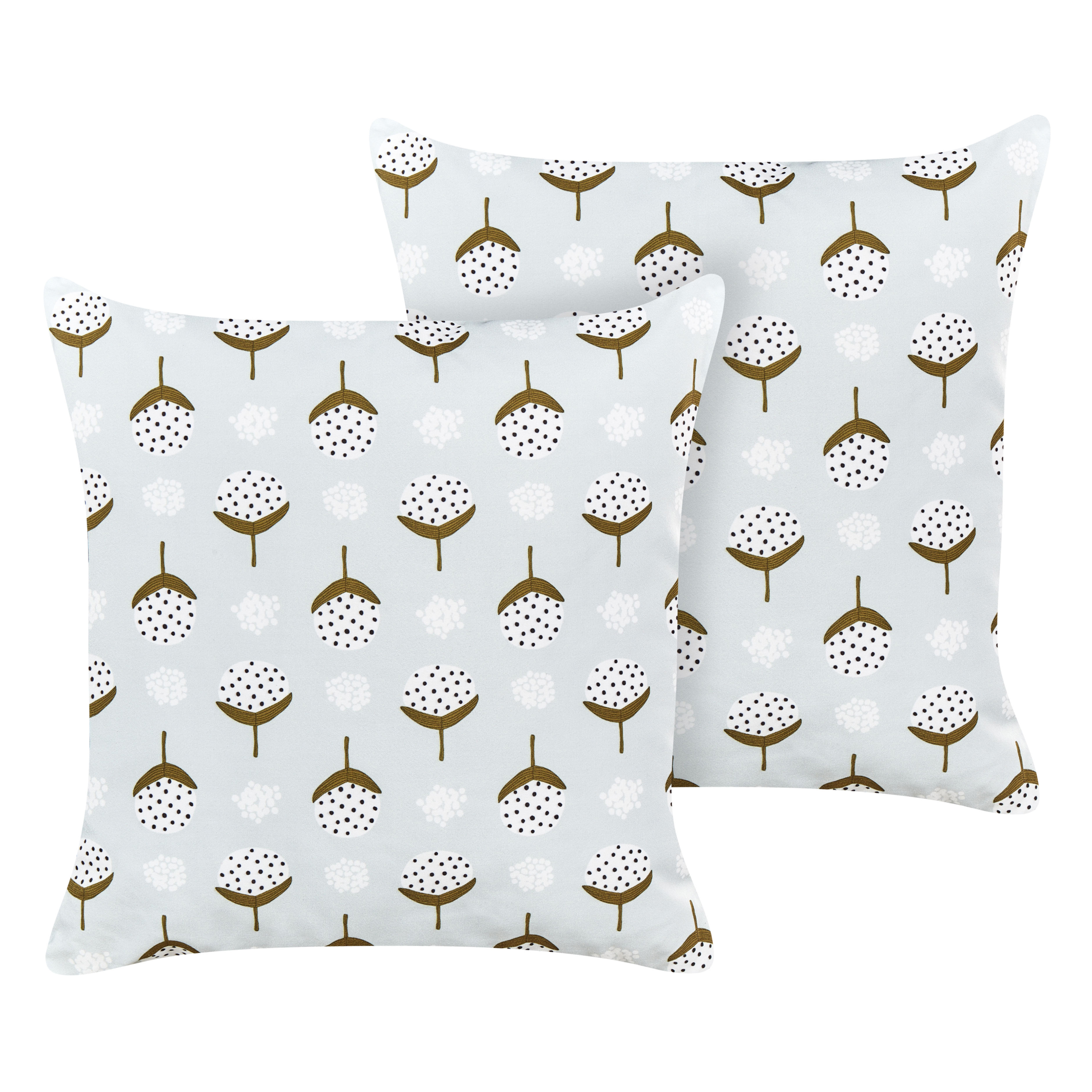 Ulkotyynysetti 2 kpl CUNEO Geometrinen kuvio 45 x 45 cm Vihreä