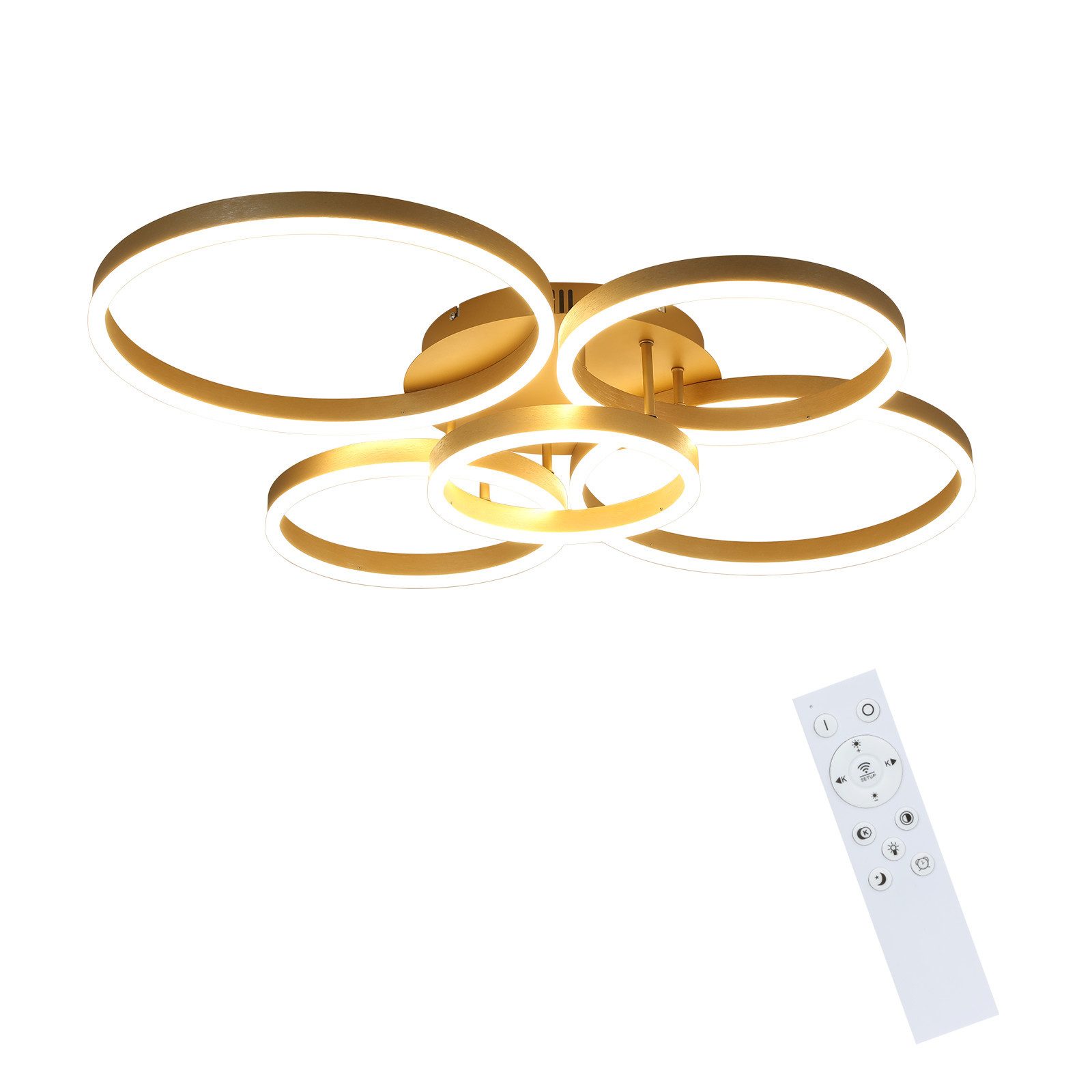 NETTLIFE LED-kattovalaisin,kultaisena,metallina