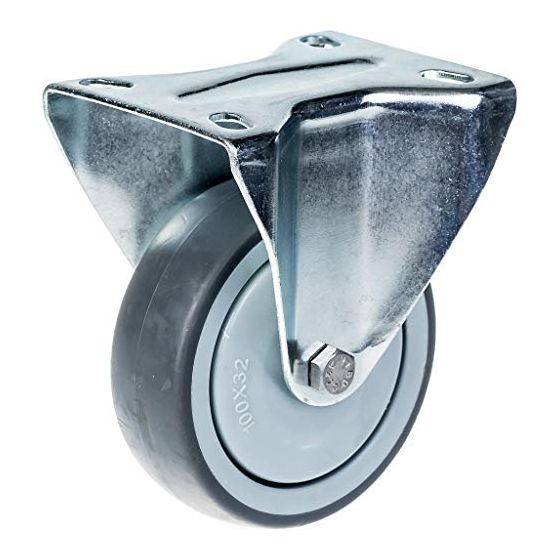 80mm 3" pyörän harmaa kumirengas kiinteä vahva 80kg kapasiteetti