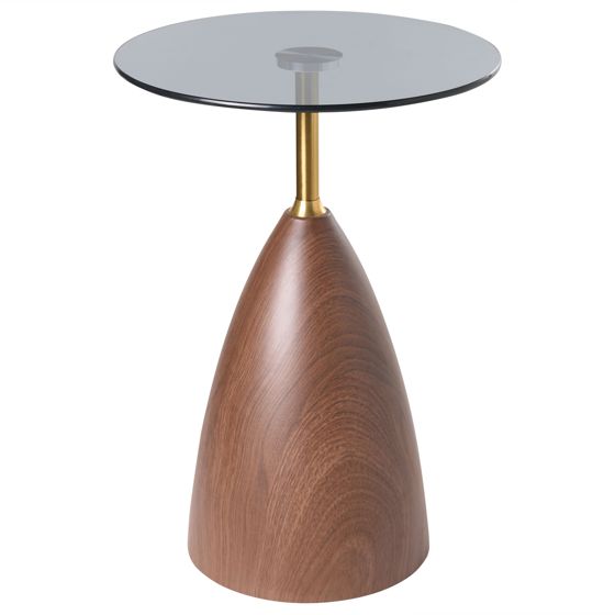 Sivupöytä WALLIS karkaistu lasi Ruskea/musta