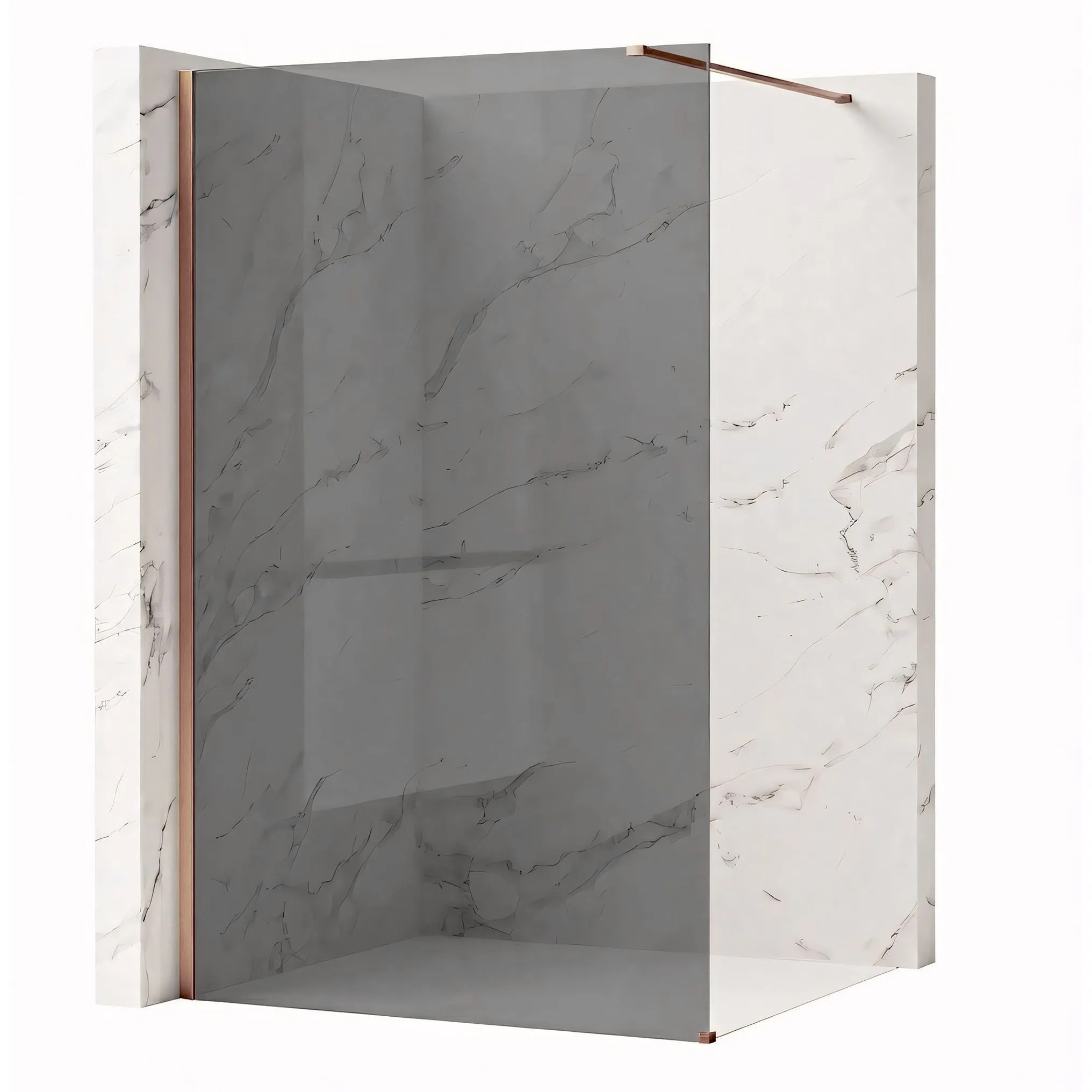 REA Suihkuseinä Flexi Grey 130 Harjattu kupari, 130X195CM