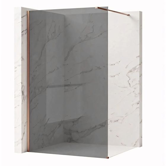 REA Suihkuseinä Flexi Grey 130 Harjattu kupari, 130X195CM
