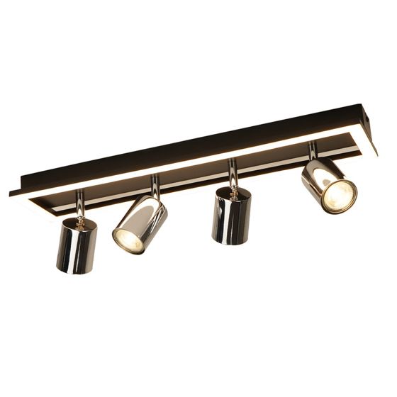 NETTLIFE 4- liekkinen LED - kattovalaisin: säädettävät GU10- kattovalaisimet, keittiövalaisin, hopeinen valonheitin 18 W