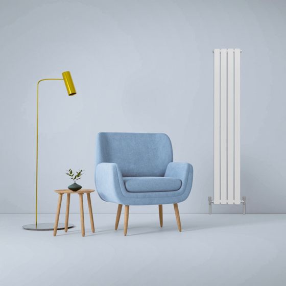 Design-litteät patterit, kiiltävän valkoiset, 1600 mm x 280 mm