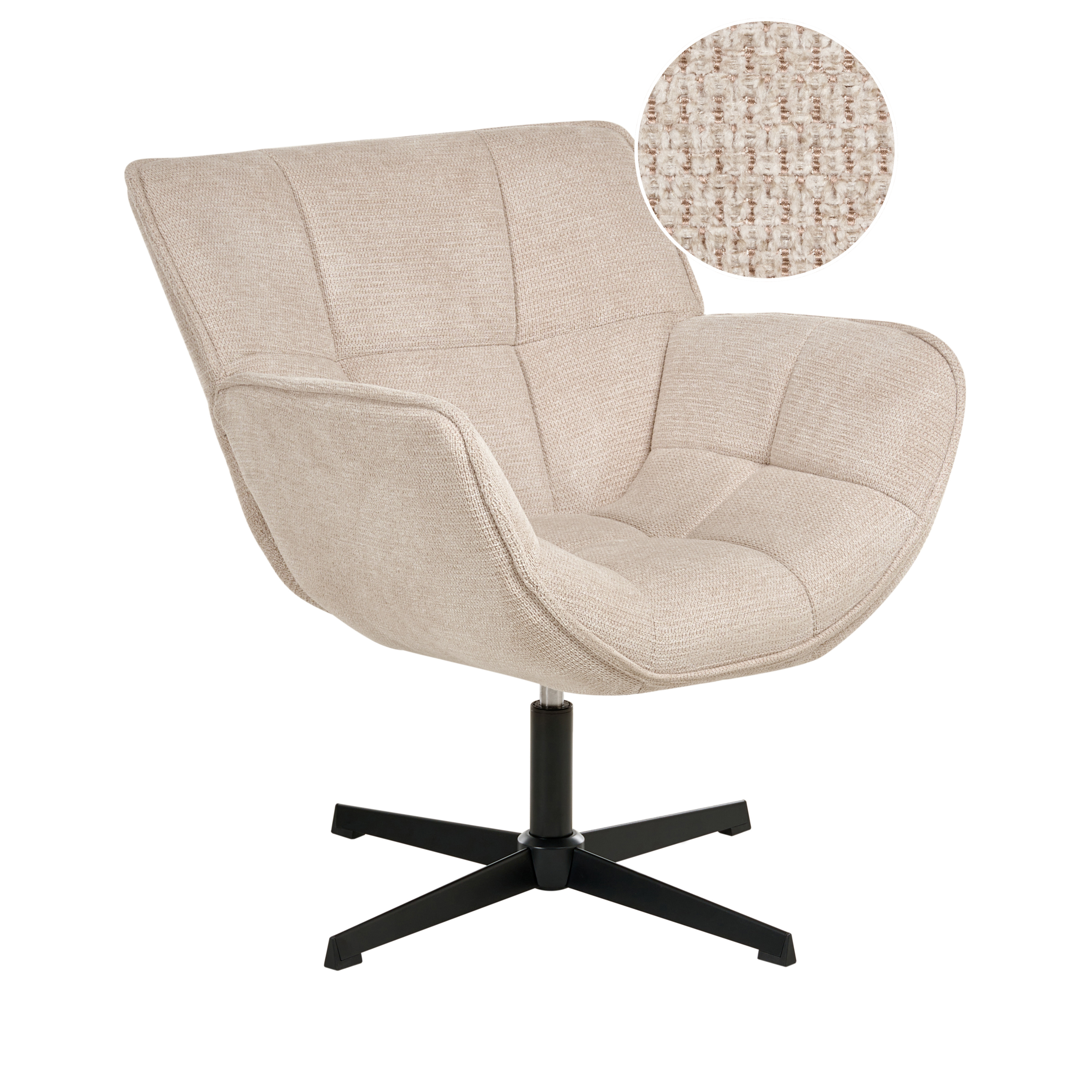 Pyörivä nojatuoli AUMA kangas Beige