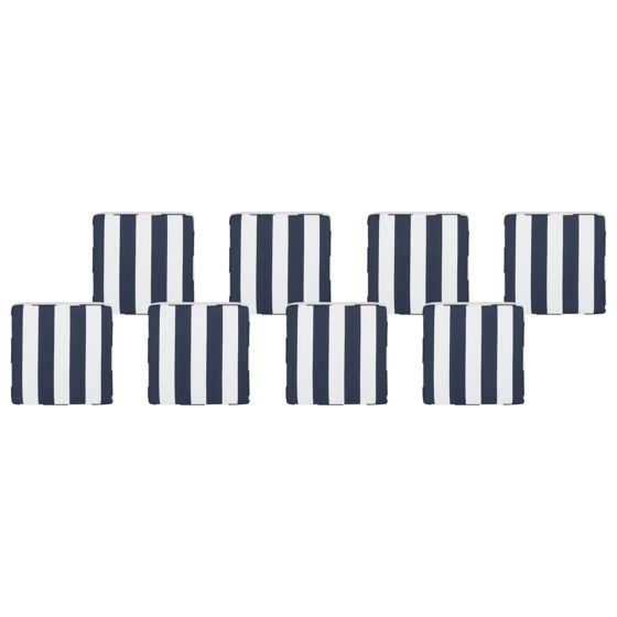 Puutarhatuolien istuintyynysetti 8 kpl SASSARI 46 x 46 cm Laivastonsininen