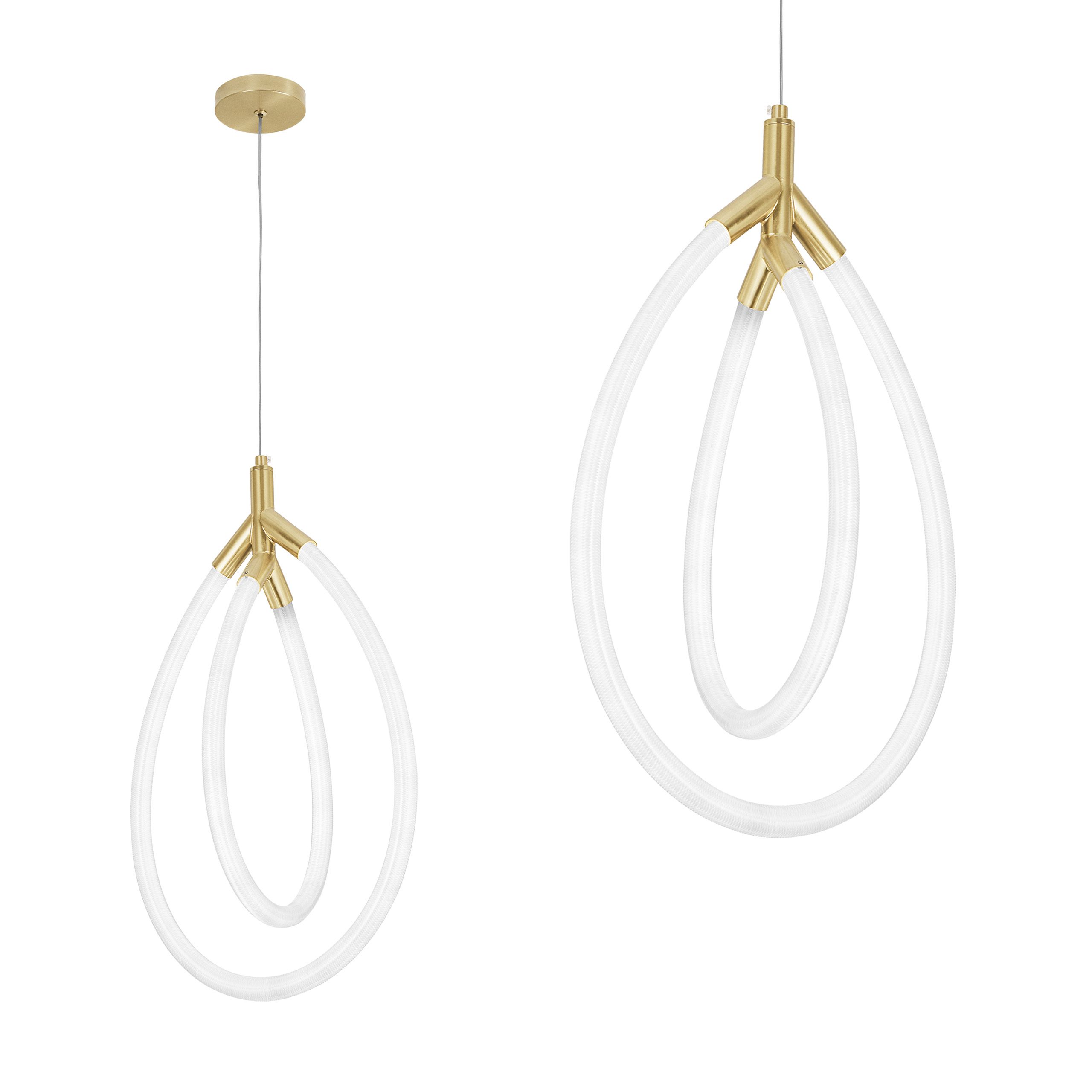 TOOLIGHT riippuva kattovalaisin LED G017-CP kulta, 46,5x29x45cm