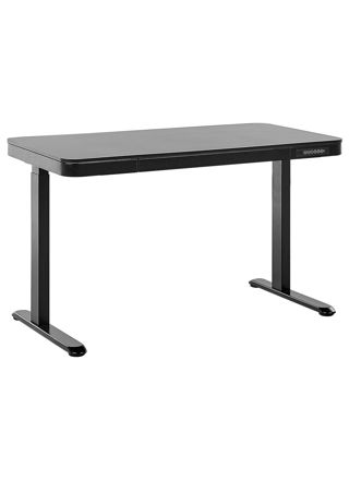 Sähkösäädettävä työpöytä KENLY Musta 120 cm 60 cm USB-portilla