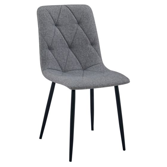 LIBRA-tuoli, tummanharmaa kangas, mustat jalat (1 kpl)