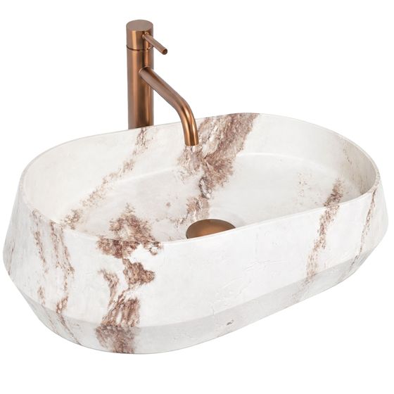 REA Malja-allas Travo Beige, kivijäljitelmä, 59X38X17CM