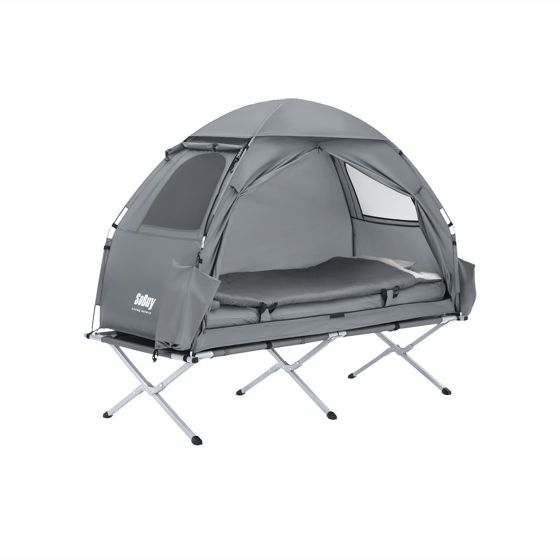 SoBuy Retkeilyteltta OGS32-HG - ekologinen 3-in-1 teltta yhdelle