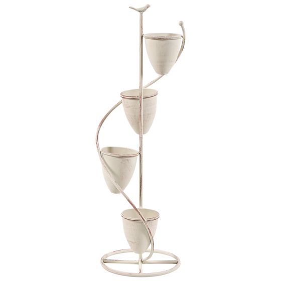 Kukkateline BANEBERRY 24 cm Metalli Beige