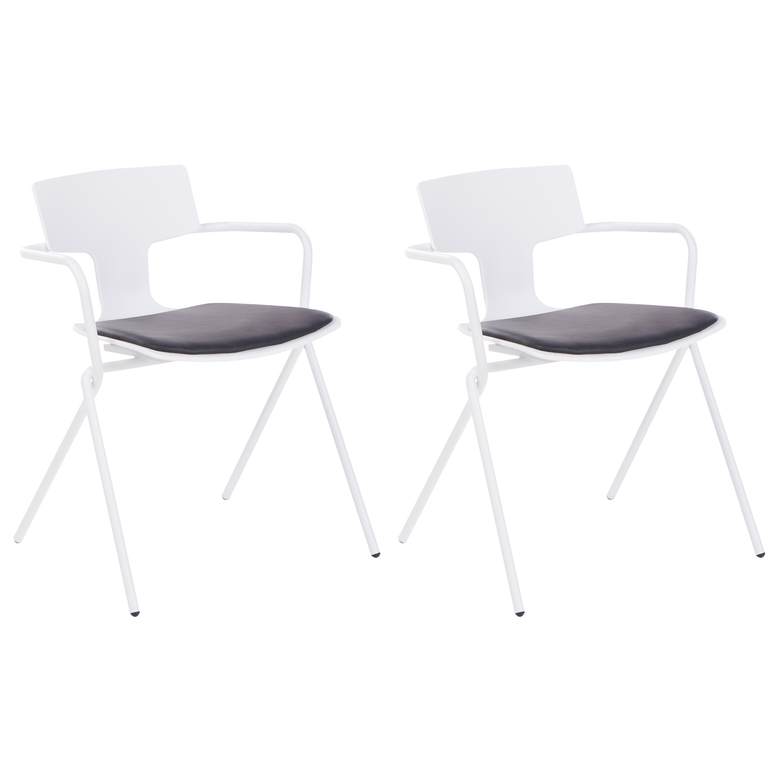 Ruokatuolisetti 2 kpl MANSON Musta/valkoinen