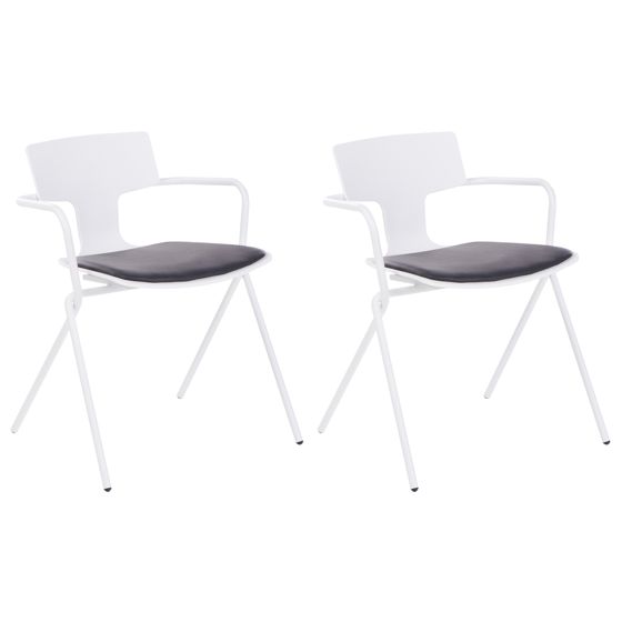 Ruokatuolisetti 2 kpl MANSON Musta/valkoinen