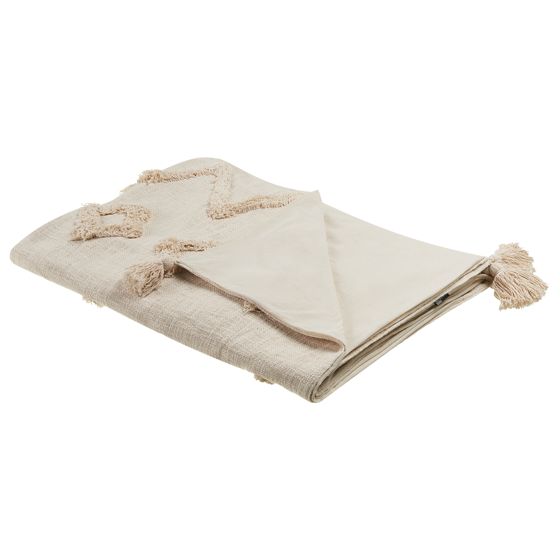 Torkkupeitto GUNA puuvilla 130 x 180 cm Beige