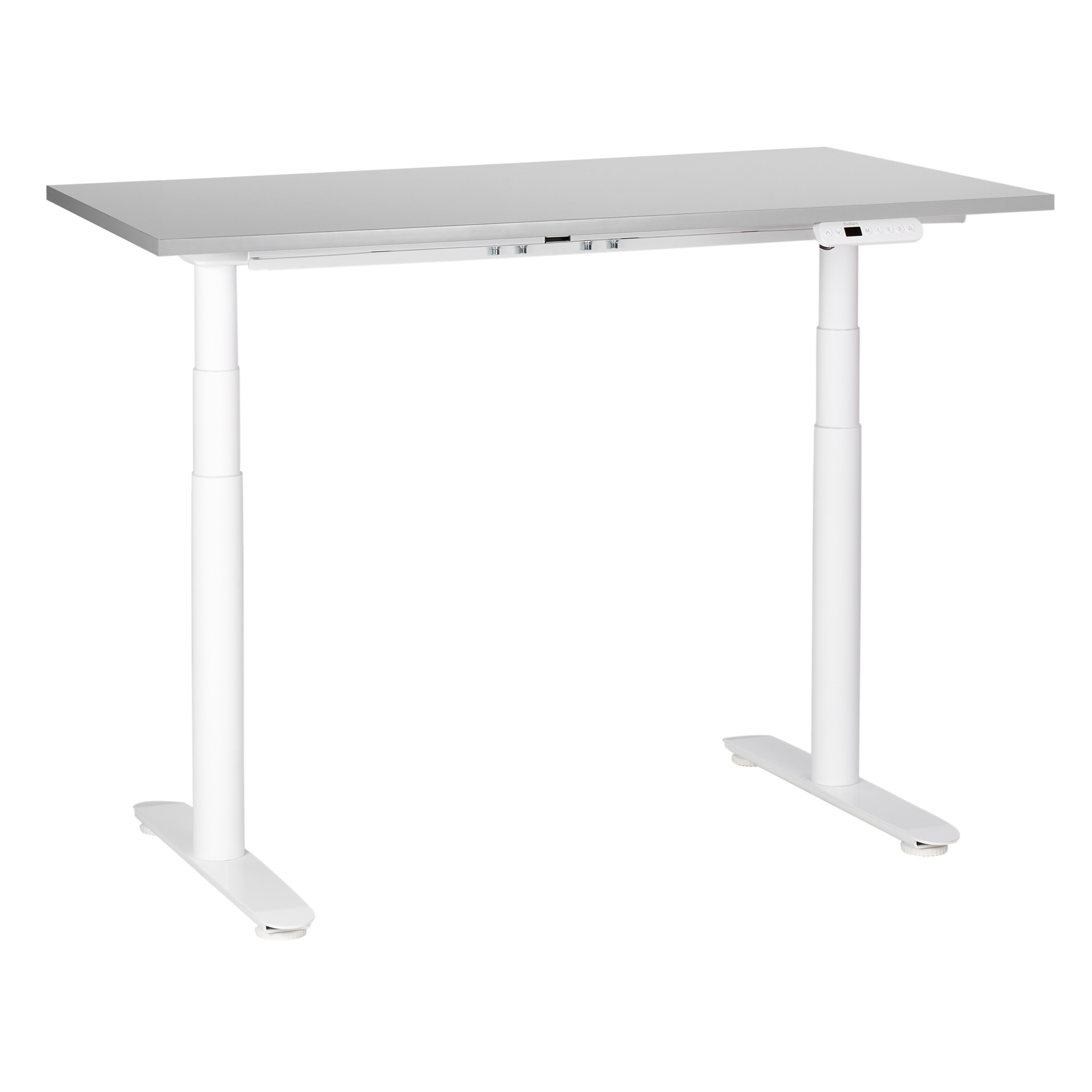 Työpöytä sähkösäädettävä DESTINAS 120 cm 72 cm Harmaa/valkoinen