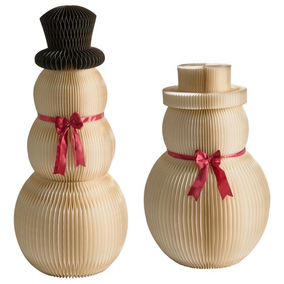 Joulukoristesetti 2 kpl KLARALVEN 90/124 cm Lumiukko Beige