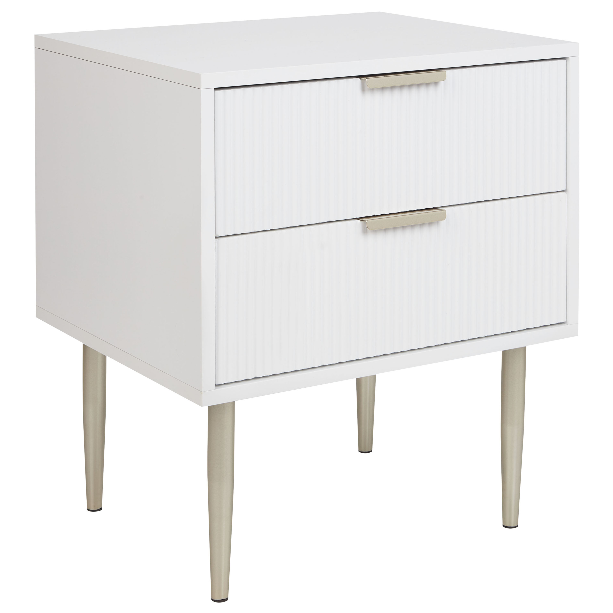 Yöpöytä 2 laatikolla SOHO Valkoinen