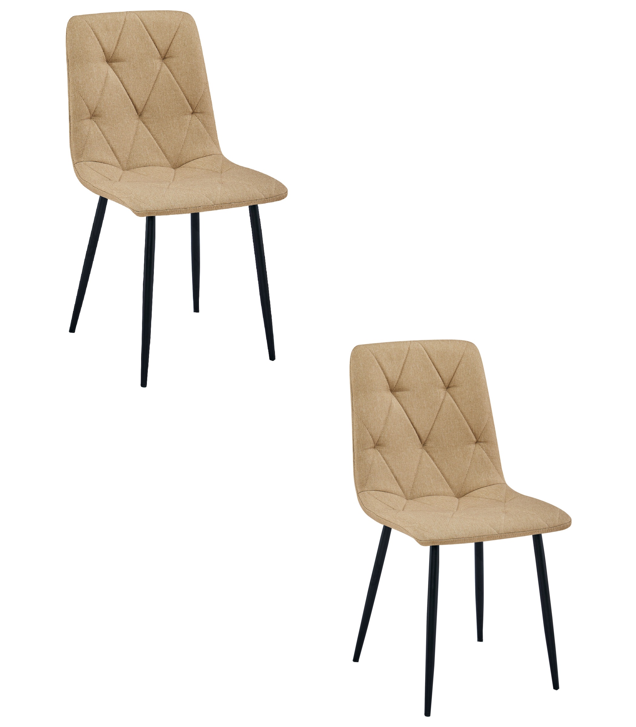 LIBRA verhoiltu tuoli, ruskea kangas, mustat jalat (2 kpl)