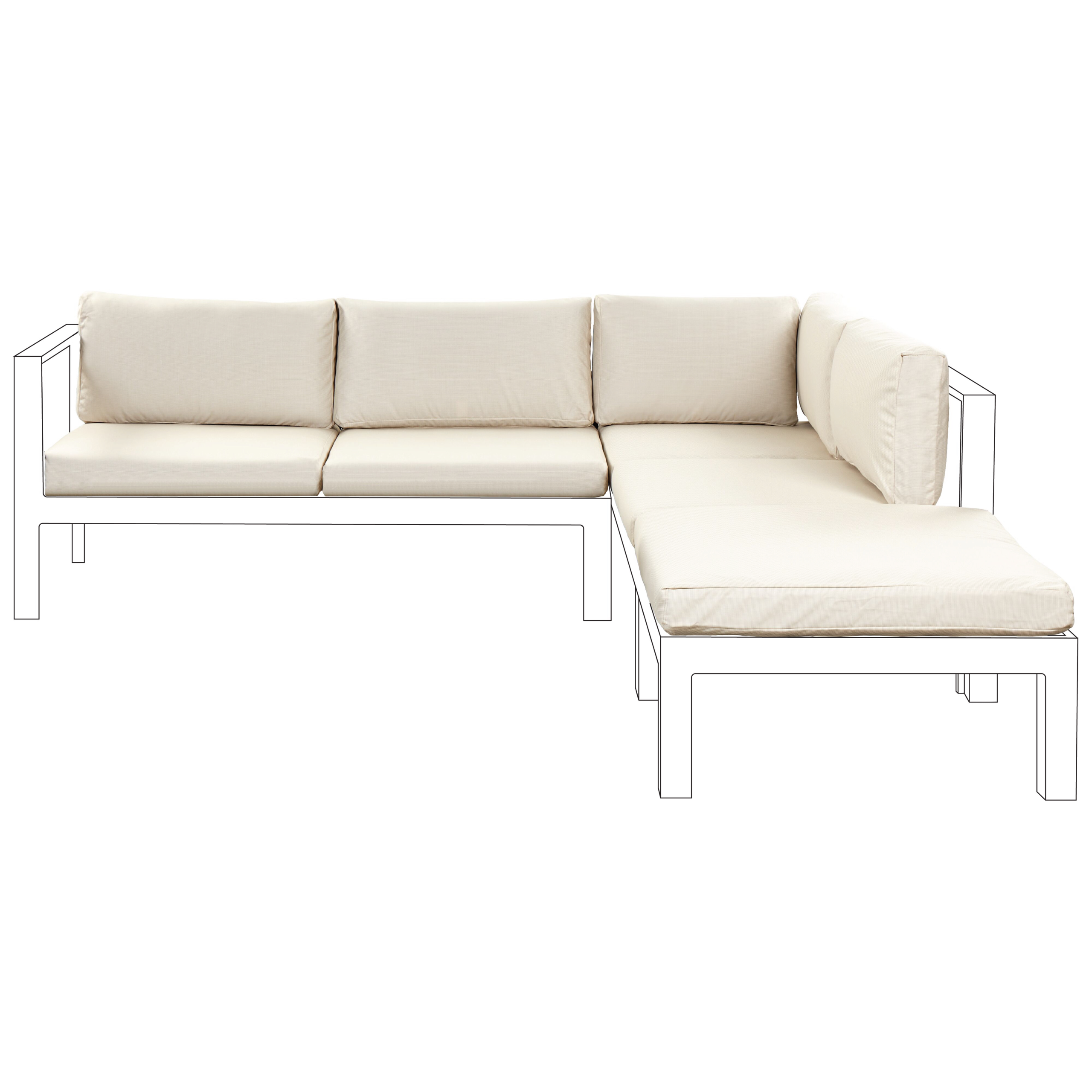 Ulkotyynyjen päällissetti MESSINA Beige