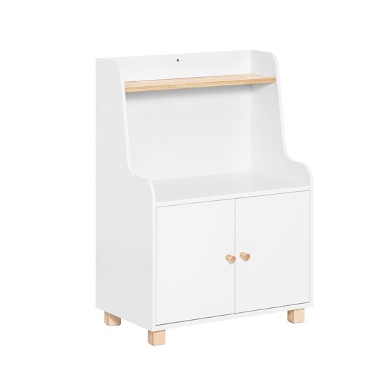 SoBuy Lasten kirjahylly ja säilytysteli leluille puukuitulevystä valkoinen KMB84-W