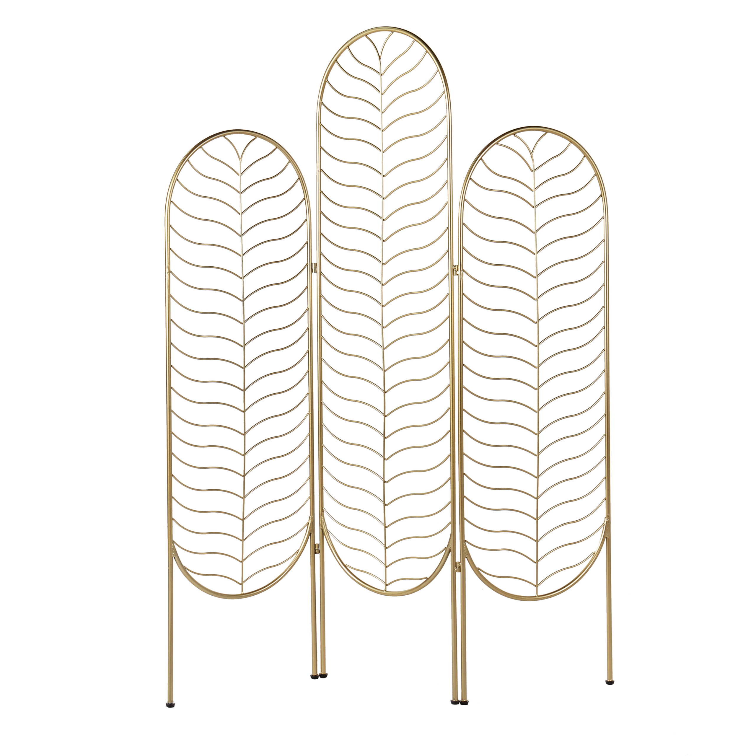 Tilanjakaja 3 paneelia PESCIA 120 cm 160 cm Kulta