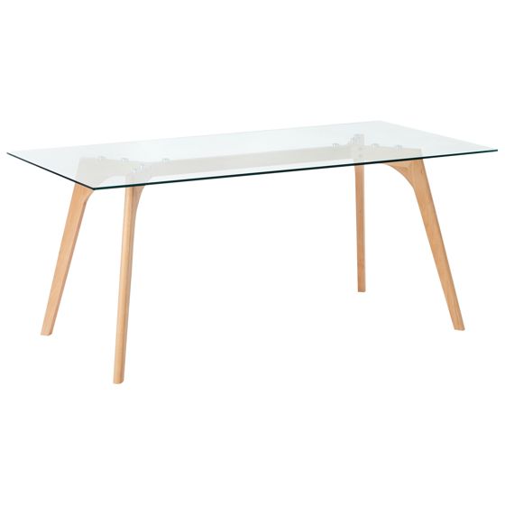 Ruokapöytä HUDSON Kirkas 180 cm 90 cm karkaistu lasi