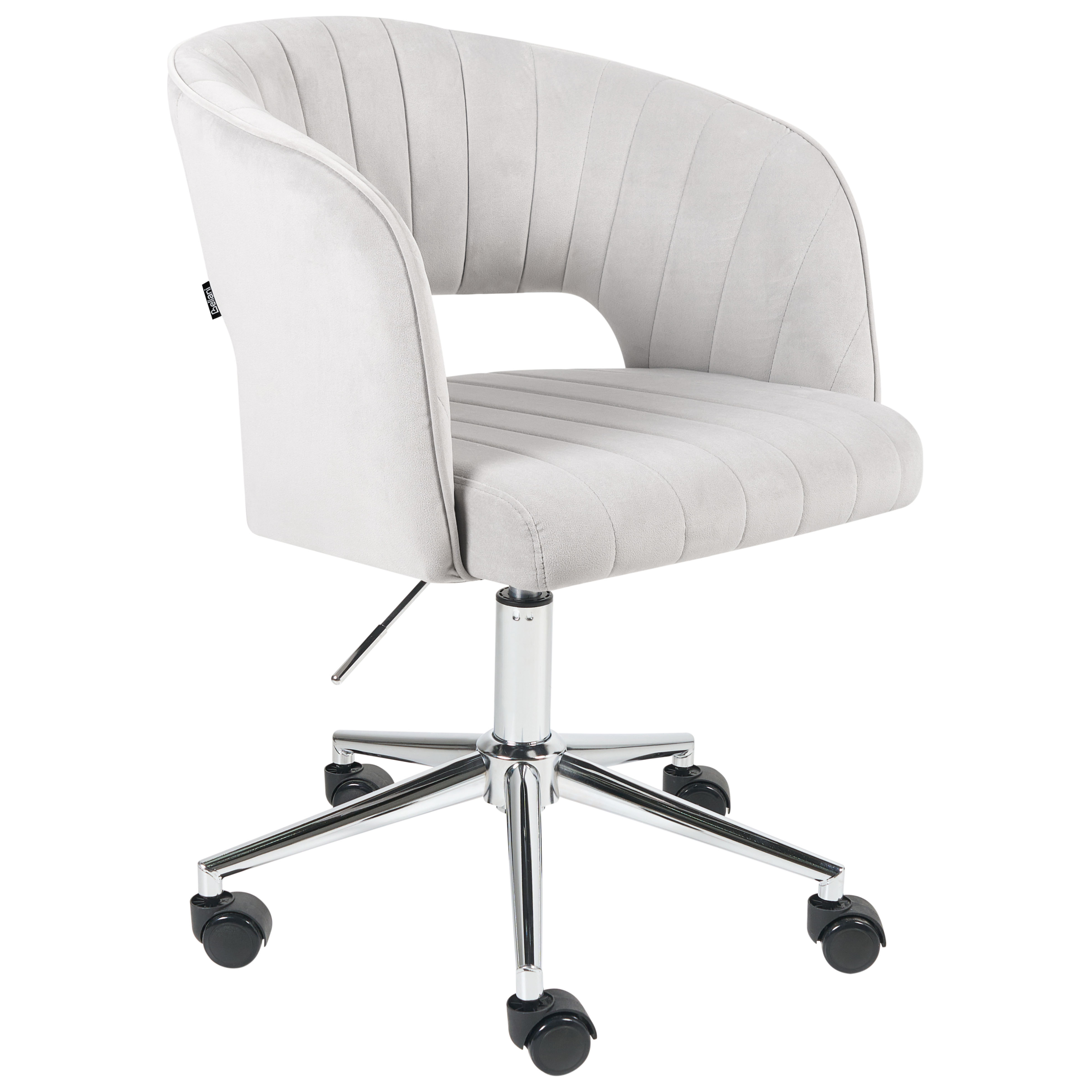 Työtuoli pyörivä KATONAH sametti Vaaleanharmaa