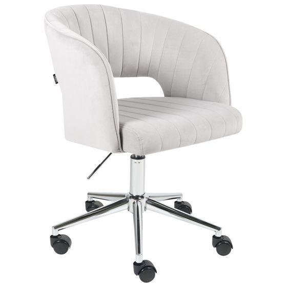 Työtuoli pyörivä KATONAH sametti Vaaleanharmaa