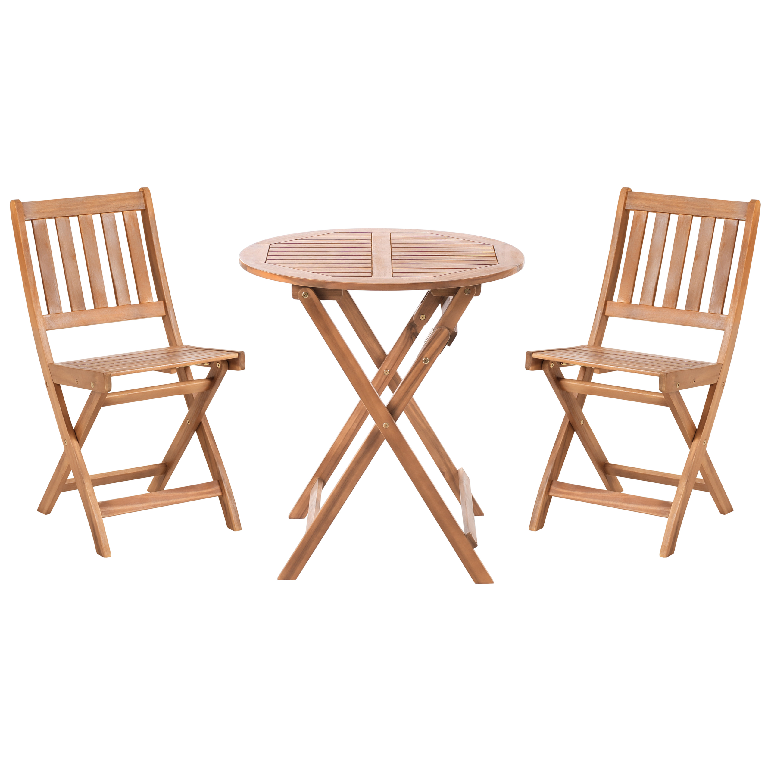 Bistrosetti taitettava FEBBIO sertifioitu akaasia Ruskea