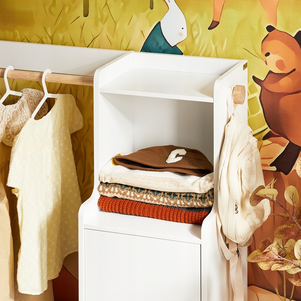 SoBuy Lastenvaateripustin ekologinen laadukas lastenvaatekaapille KMB110-W