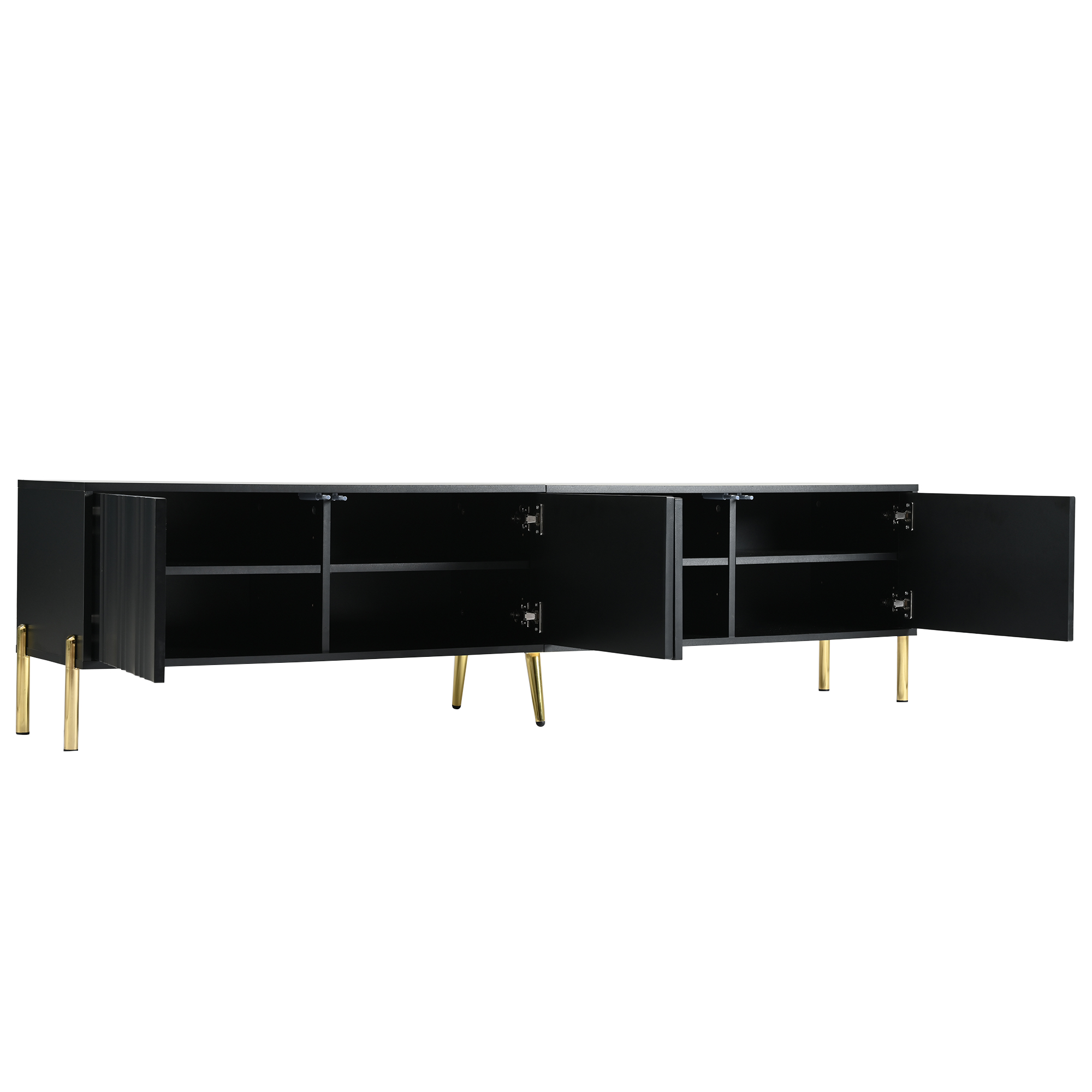 TV-taso 190x38x48 cm musta lastulevy