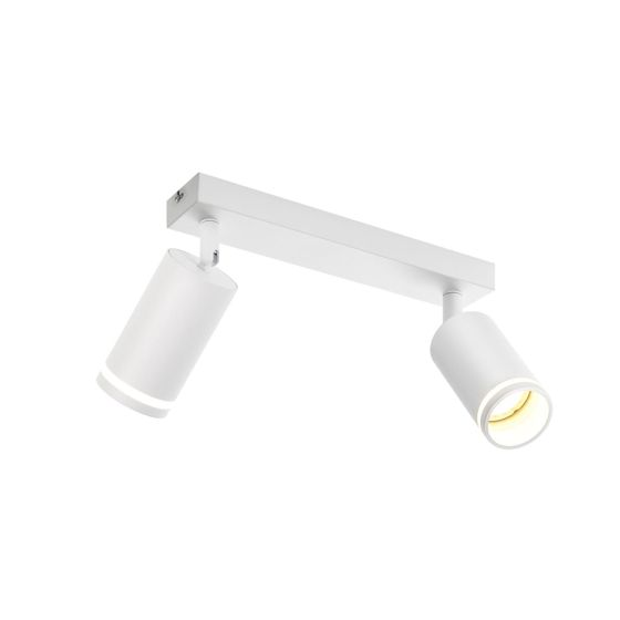 NETTLIFE 2- liekkinen LED - kattovalaisin - Valkoinen GU10- kattovalaisin Kääntyvä kohdevalaisin Puinen Ilman polttimoa