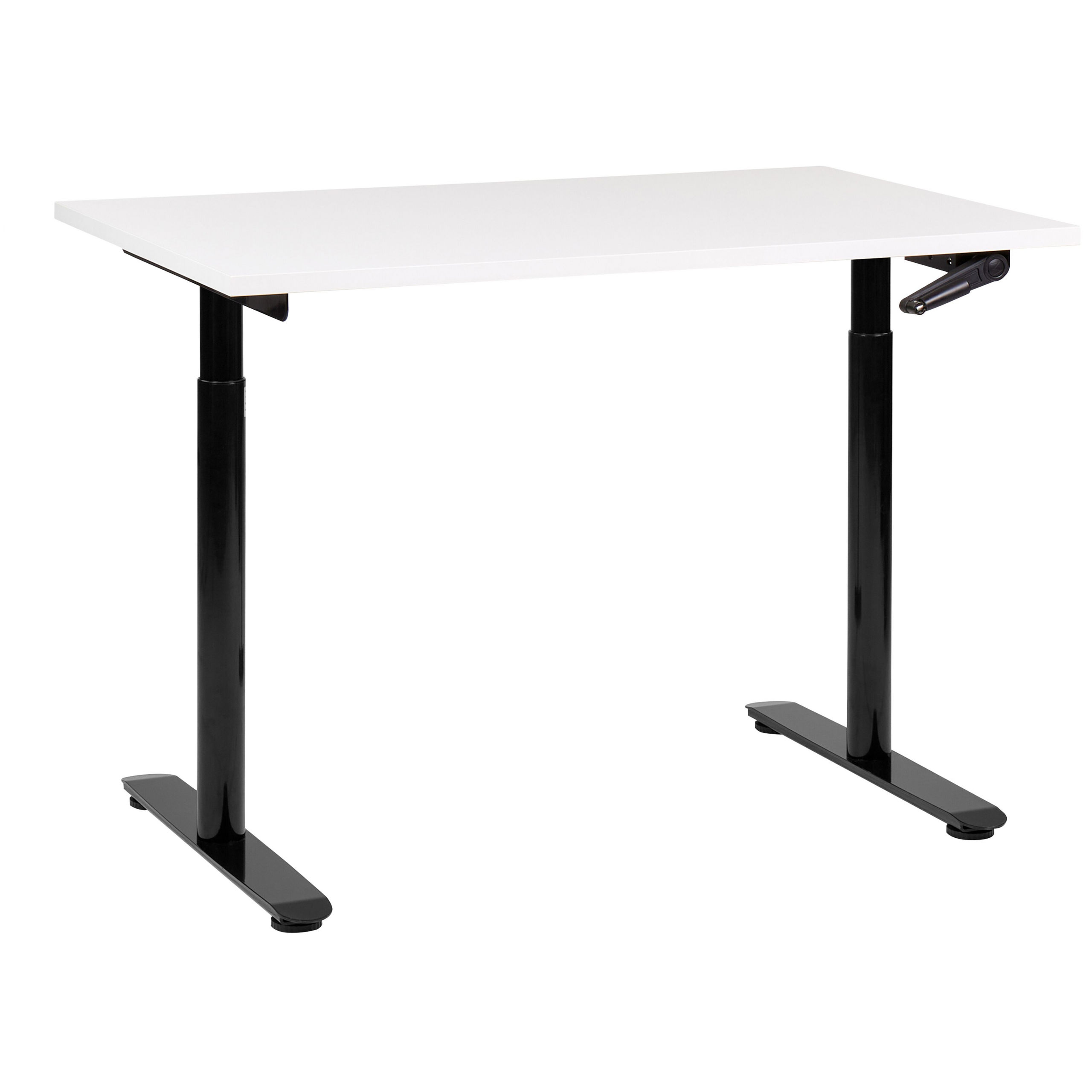 Manuaalisesti säädettävä työpöytä DESTINAS Valkoinen/musta 120 cm 72 cm