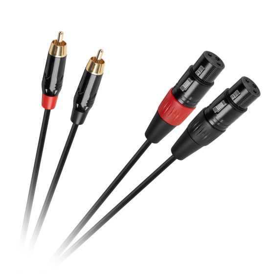 Cabletech XLR - 2RCA -liitäntäkaapeli 1m