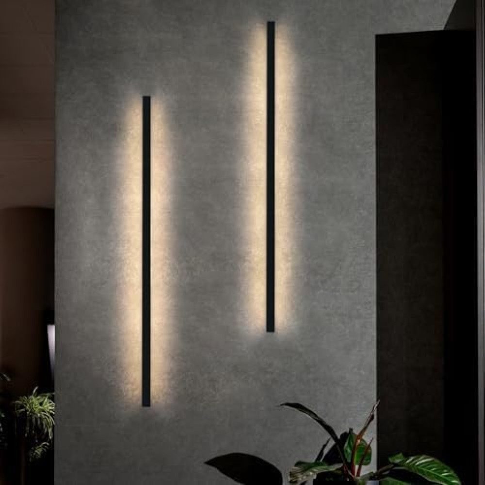 NETTLIFE 2 LED - seinävalaisinta, moderniin, sisätilaan, 100CM, 34WKäytävään, ylös, alas, lämmin Valkoinen, musta