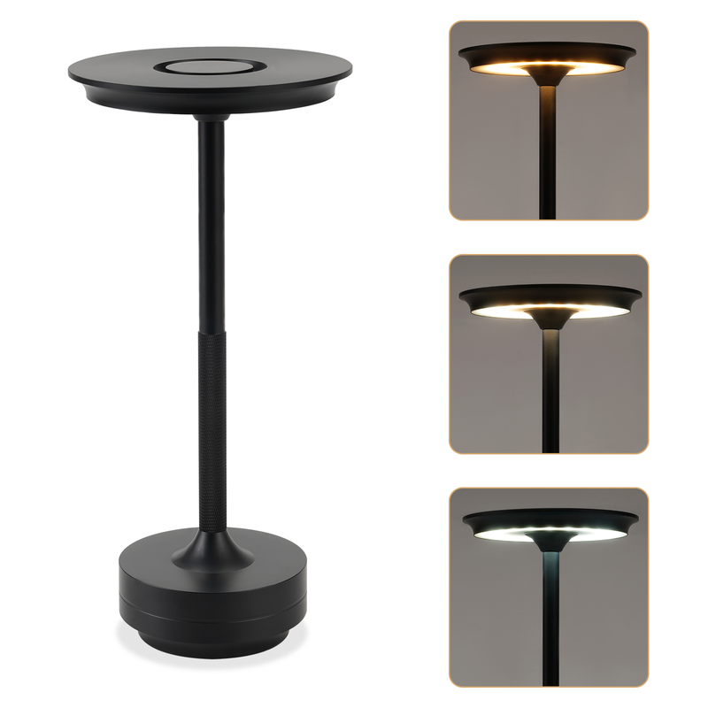 NETTLIFE Langaton LED-yöpöytävalaisin, USB-ladattava, kosketus, himmennettävä, musta