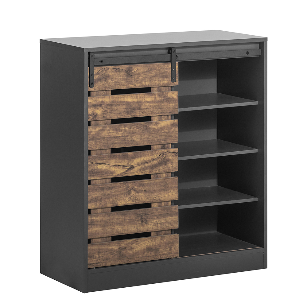 SoBuy liukuovinen kenkäkaappi 80×35×89 cm, harmaa FSB65‑HG