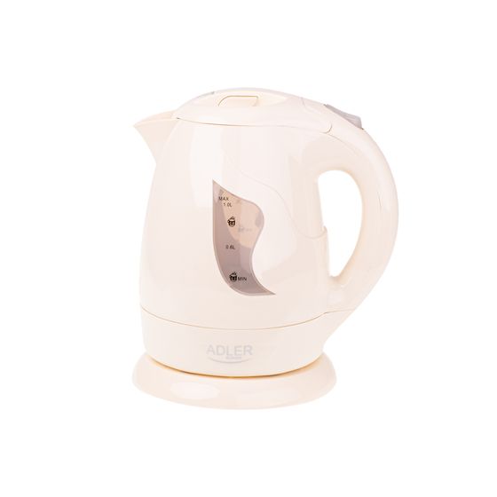 Vedenkeitin Adler AD 08 b Standard 850 W 1 L Muovi 360° kääntyvä pohja Beige 24 kuukauden takuu