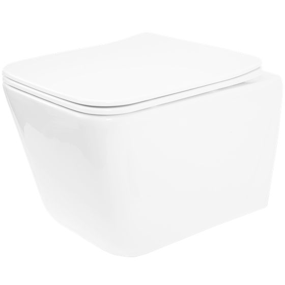 REA Seinä-WC JULIO RIMLESS valkoinen, 51,5X35,5X30CM