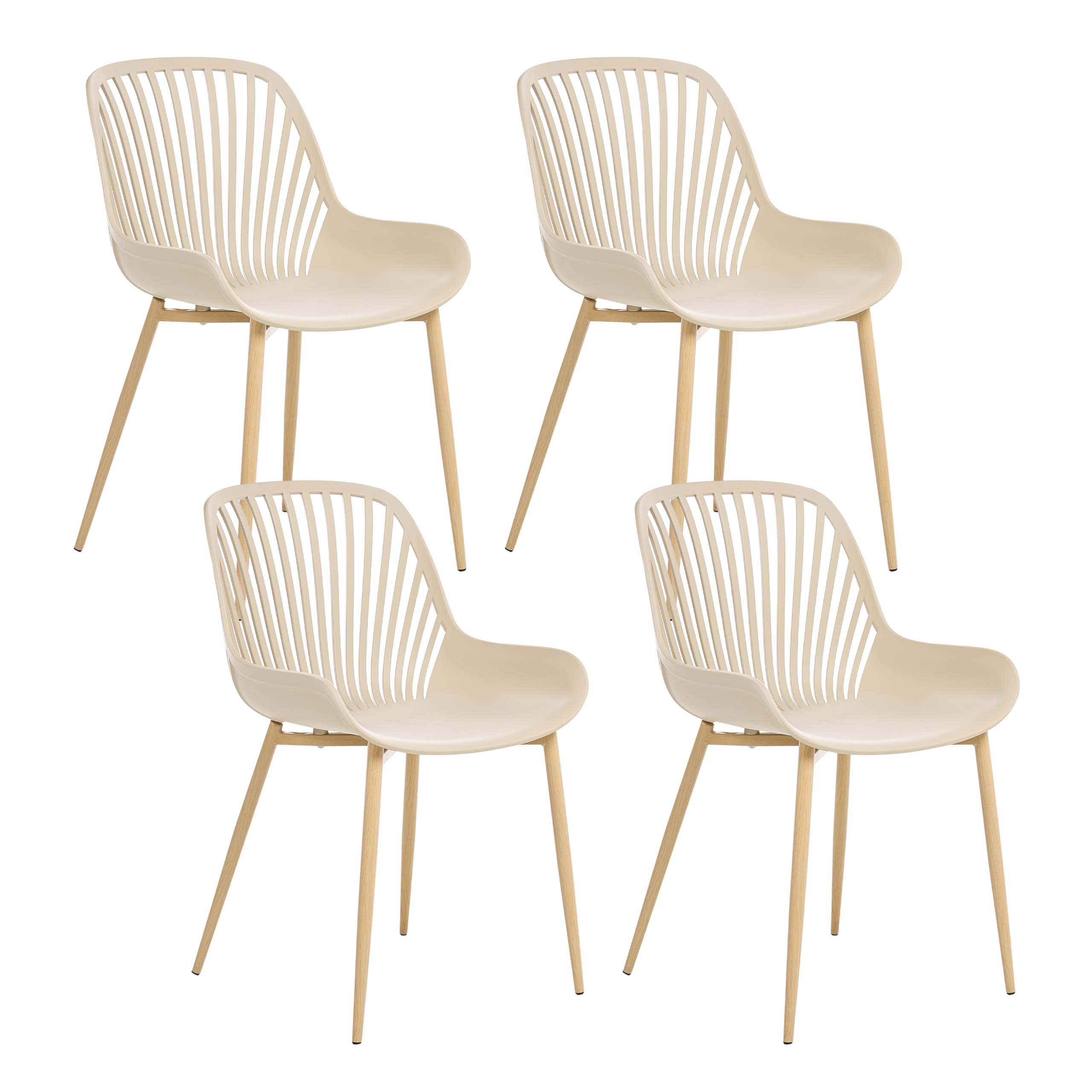 Ruokatuolisetti 4 kpl KLEVE Beige