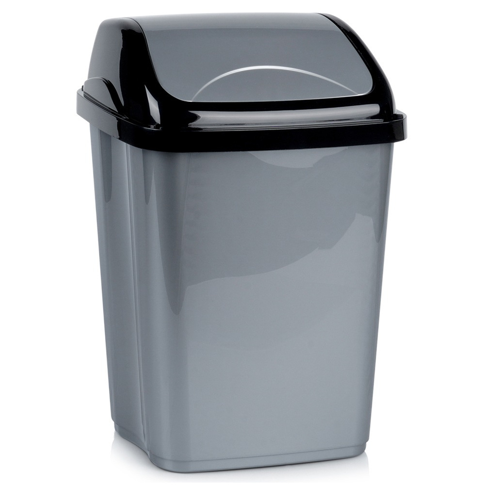 Harmaa muovinen roskasäiliö 16 l
