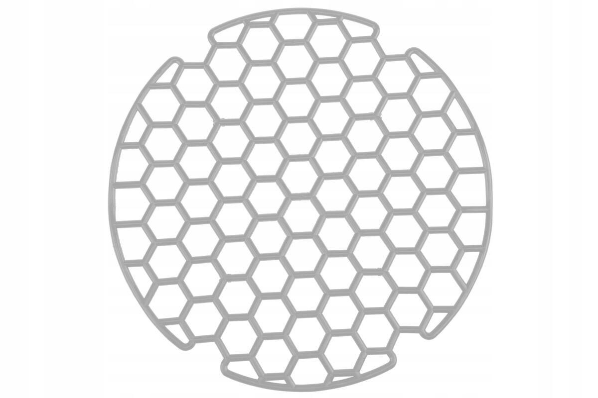 Pehmeä pyöreä pesuallasritilä, harmaa, 31,5 cm