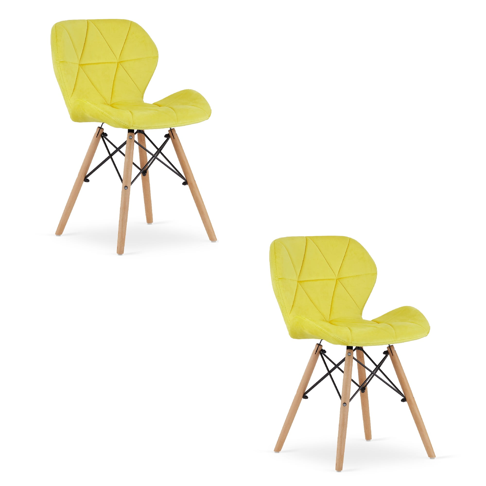 LAGO samettituoli, keltainen (2 kpl)