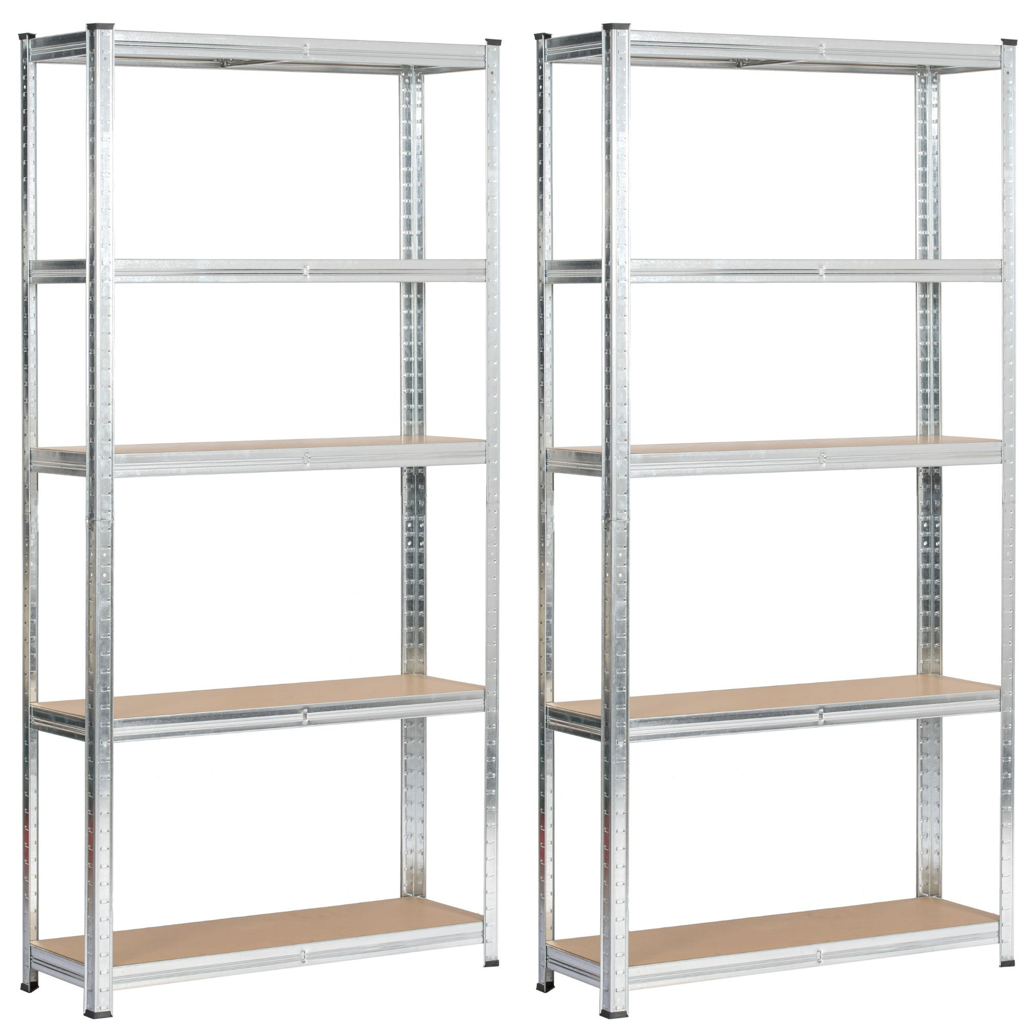 Akord Metallihylly 10 Hyllyä Hopea 90x30x180